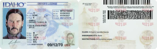 IDAHO Driver License - IDAHO scannable Driver License and ID Cards