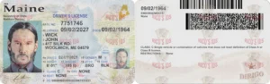 MAINE Driver License - MAINE scannable Driver License and ID Cards