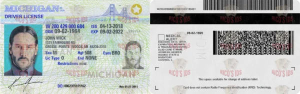 MICHIGAN Driver License - MICHIGAN scannable Driver License and ID Cards