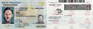 WEST VIRGINIA Driver License - WEST VIRGINIA scannable Driver License and ID Cards