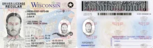 WISCONSIN  Driver License - WISCONSIN scannable Driver License and ID Cards
